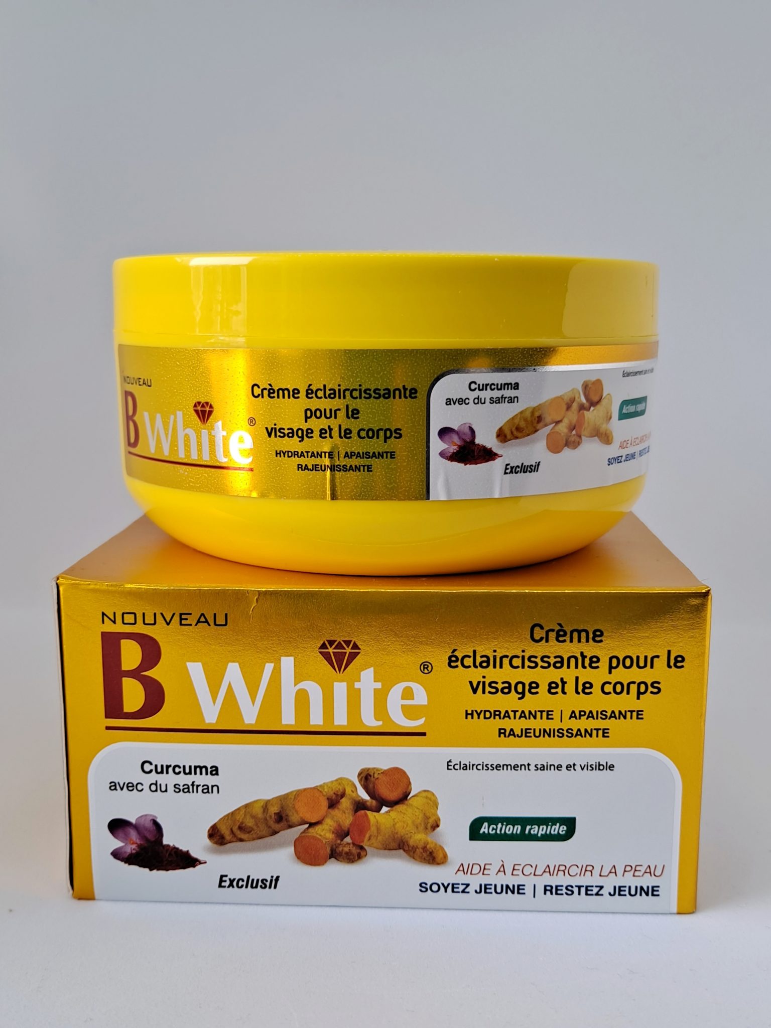 B White Curcuma Avec Du Safran Crème éclaircissante Pour Le Visage Et ...